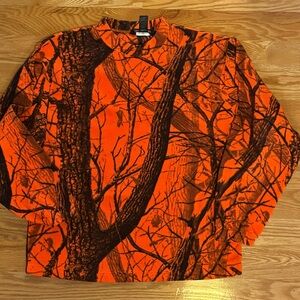 Fieldline Orange Camouflage Long-Sleeve Fleece